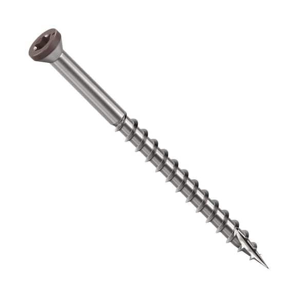 2-1/2 in. #8 316 Stainless Steel Dark Brown Premium Star Drive Trim Screws (350-Count)