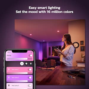 85-Watt Equivalent BR30 Smart LED Color Changing Light Bulb with Bluetooth (1-Pack)