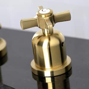 Millennium 8 in. Widespread 2-Handle High-Arc Bathroom Faucet in Brushed Brass