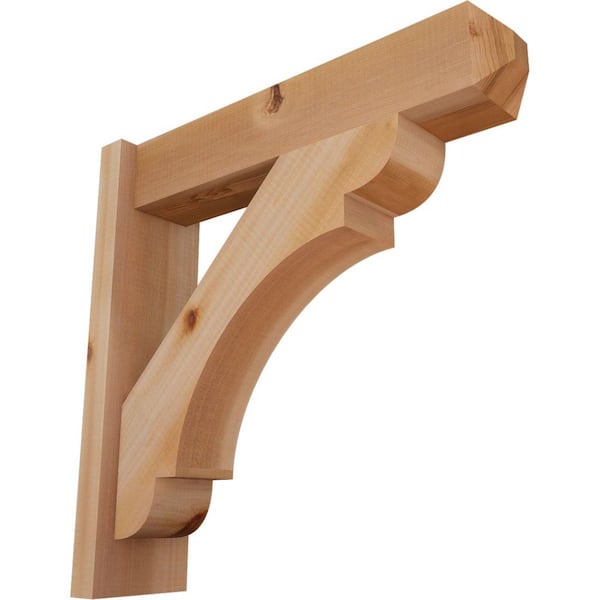 Ekena Millwork 6 in. x 22 in. x 22 in. Western Red Cedar Olympic Craftsman Smooth Outlooker