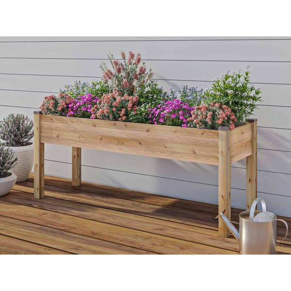 23 in. x 72 in. x 30 in. H Elevated Cedar Planter