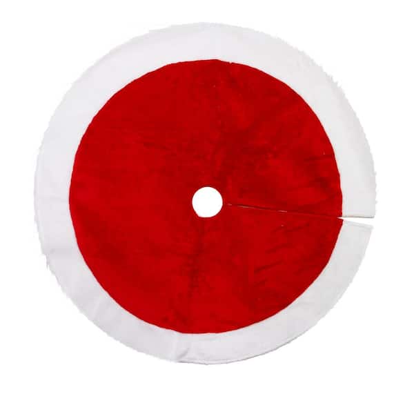 Santaland 40 in. Deluxe Plush Christmas Tree Skirt