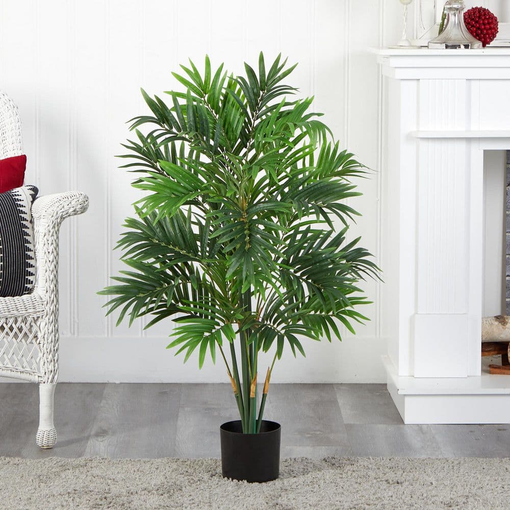 40" Silk Areca Palm Outdoor Floor Plant