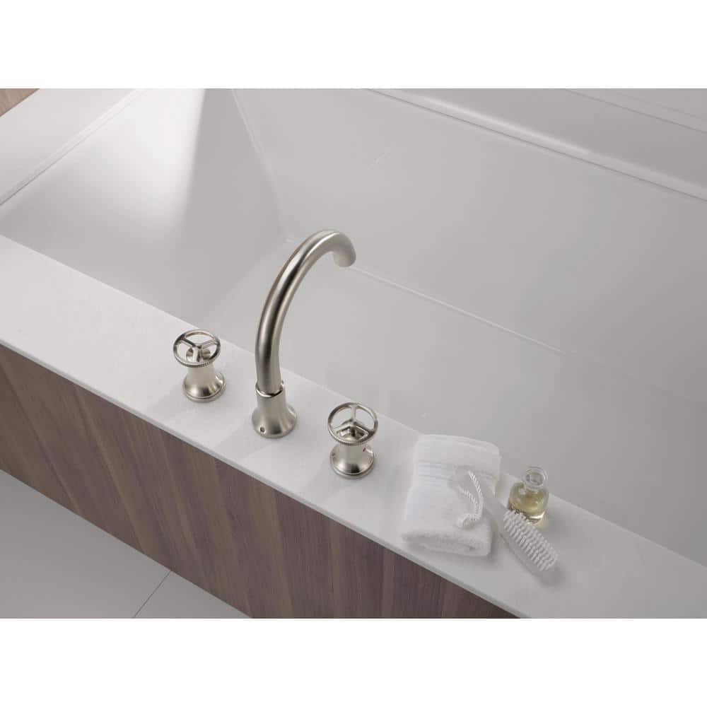 Stainless Steel Modern Widespread Deck Mounted Faucet