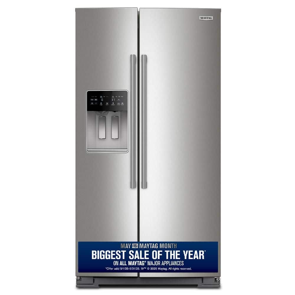 36 in 20.8 cu ft Counter Depth Side-by-Side Refrigerator in Fingerprint Resistant Stainless Finish w/ PowerCold Feature