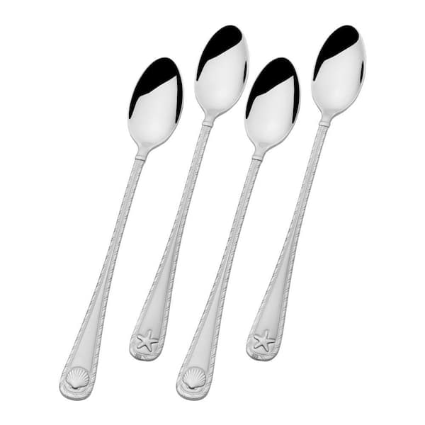 Towle Living Antigua Frost Stainless Steel Iced Beverage Spoons (Set of 4)