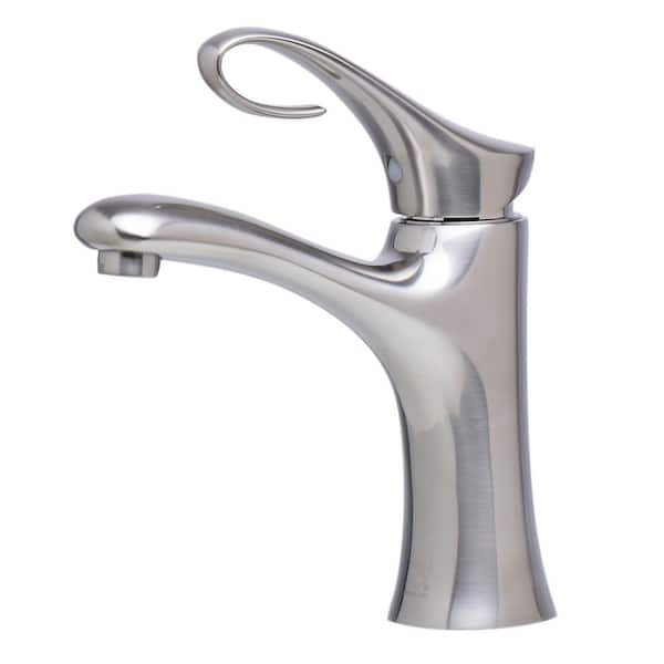 ALFI BRAND AB1295-BN Single Hole Single-Handle Bathroom Faucet in Brushed Nickel