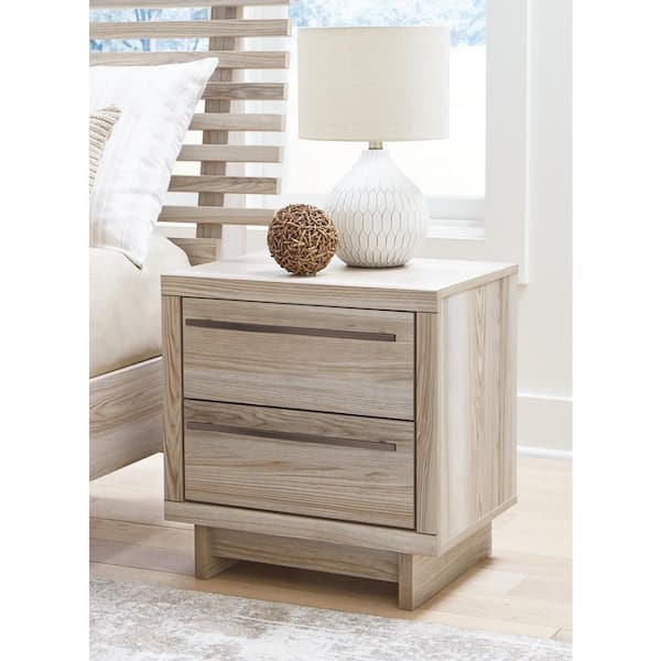 Signature DESIGN BY ASHLEY Hasbrick Brown 2-Drawers 21.3 in. W Nightstand