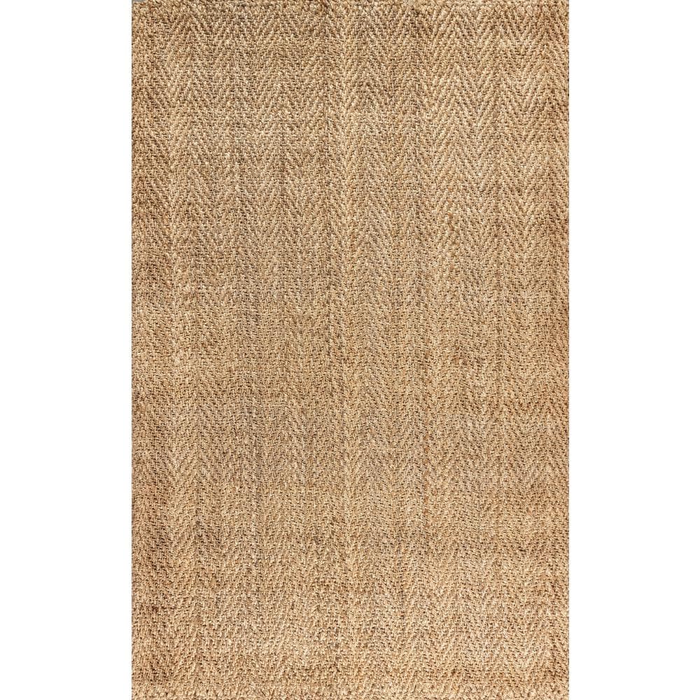 Espina Natural Jute 3x5 Handwoven Herringbone Area Rug