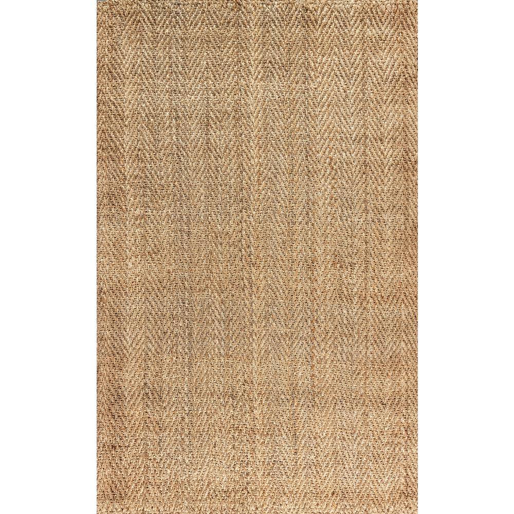 Espina Natural Handwoven Herringbone Jute Area Rug