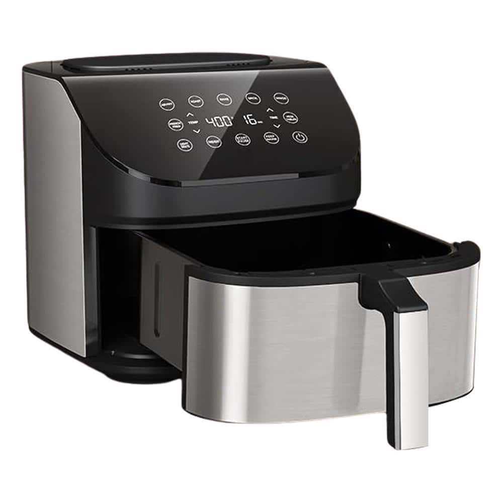 Lynzavix 6.8 Qt. Stainless Steel Air Fryer with 10-in-1 Functions