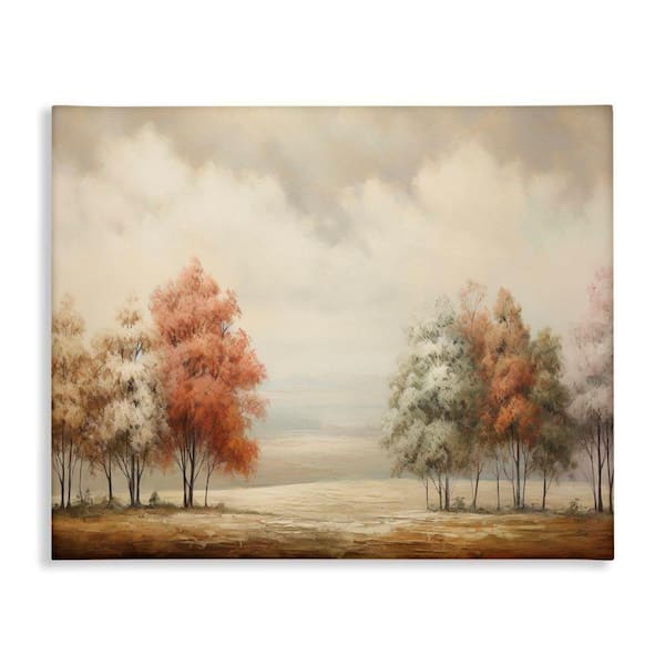 Muted Autumn Treeline by Franklyn Gregory Unframed Nature Graphic Art Print 30 in. x 40 in.