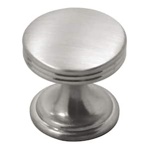 American Diner Collection 1 in. Dia Satin Nickel Finish Cabinet Door and Drawer Knob (10-Pack)