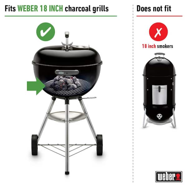 sværd pistol Hæl Weber Replacement Charcoal Grate for 18-1/2 in. Bar-B-Kettle, One-Touch  Kettle, Jumbo Joe & Smokey Joe Platinum Charcoal Grill 7440 - The Home Depot