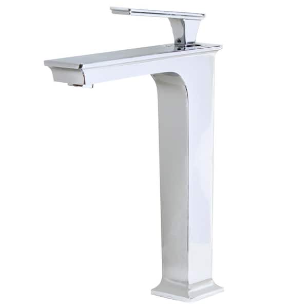 Novatto Starks Single Hole Single-Handle Bathroom Faucet in Chrome