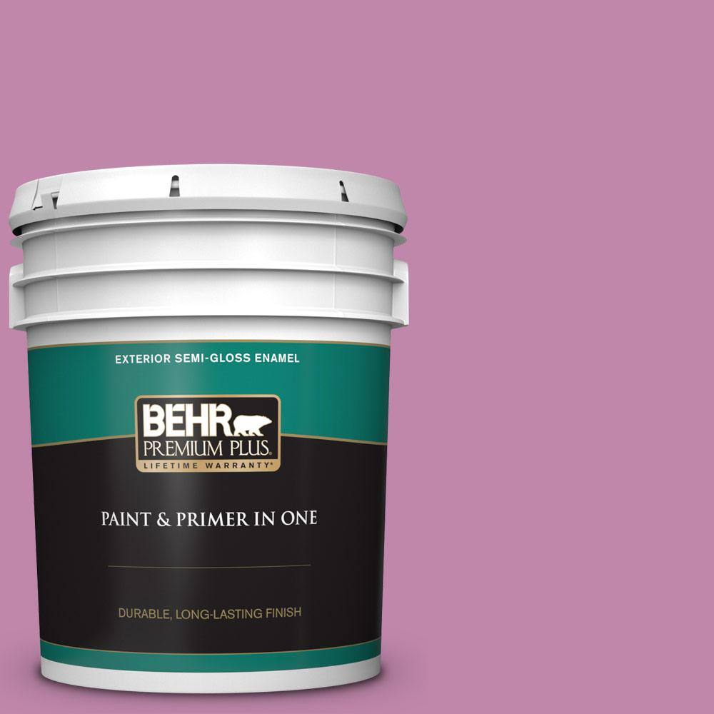 BEHR PREMIUM PLUS 5 gal. M1205 Rosy SemiGloss Enamel