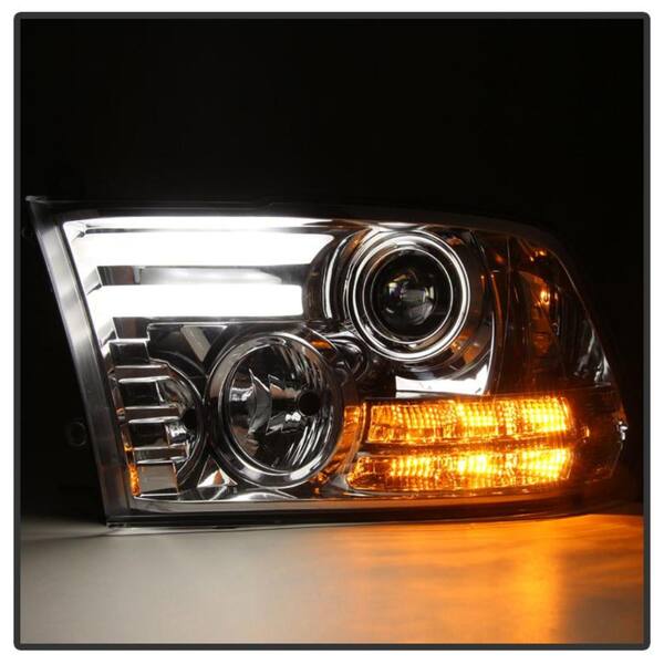 Brighten Your Ram: Chrome LED DRL Projector Headlights For 02-05 Dodge Ram 1500 & 03-05 2500/3500 (Pair)