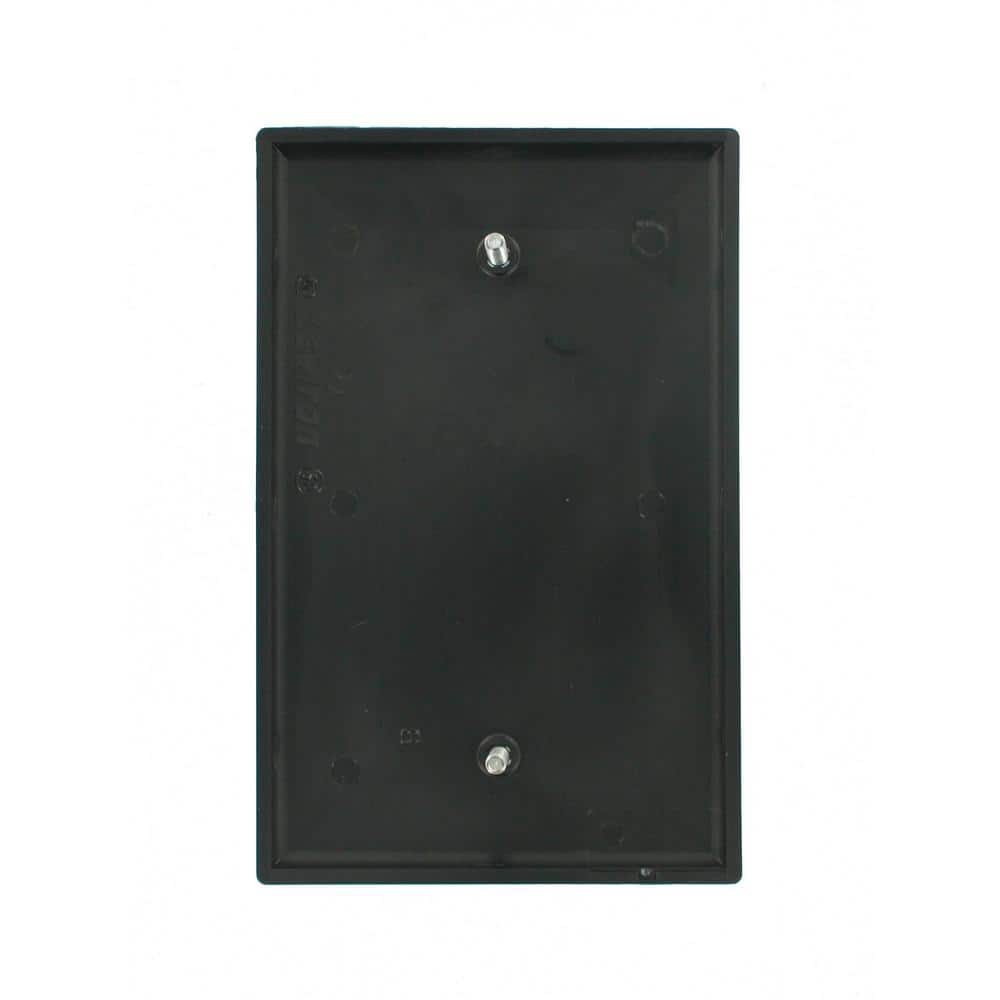 Black Midway Size 1-Gang Blank Nylon Wallplate