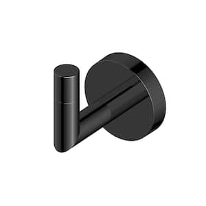 Cartway Modern Wall Mounted Bathroom Robe Hook in Matte Black Finish