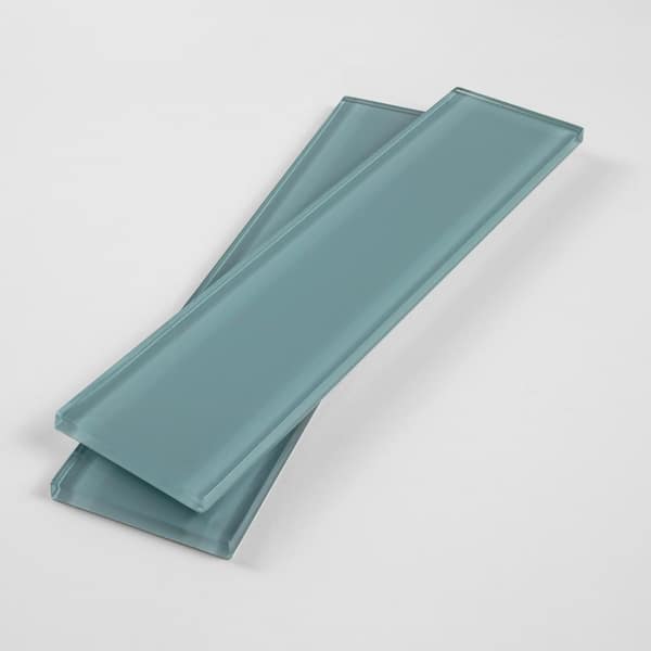 2 in. x 8 in. Skyline Gloss Glass Subway Tile Sample