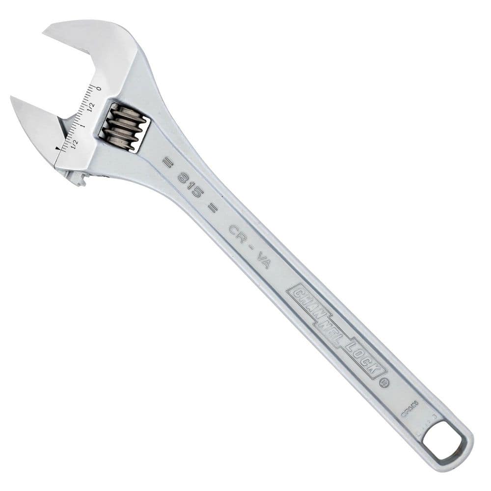 Mark Wrench Channellock 15 in. Adjustable Wrench 815 - The Home Depot