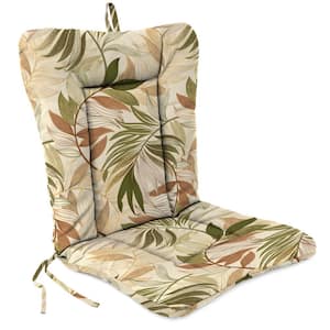 38 in. L x 21 in. W x 3.5 in. T Outdoor Wrought Iron Chair Cushion in Oasis Nutmeg