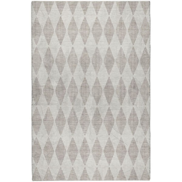 Dream Shag Premium Machine Washable Abstract ADS578 Beige 8 ft. x 10 ft. Area Rug