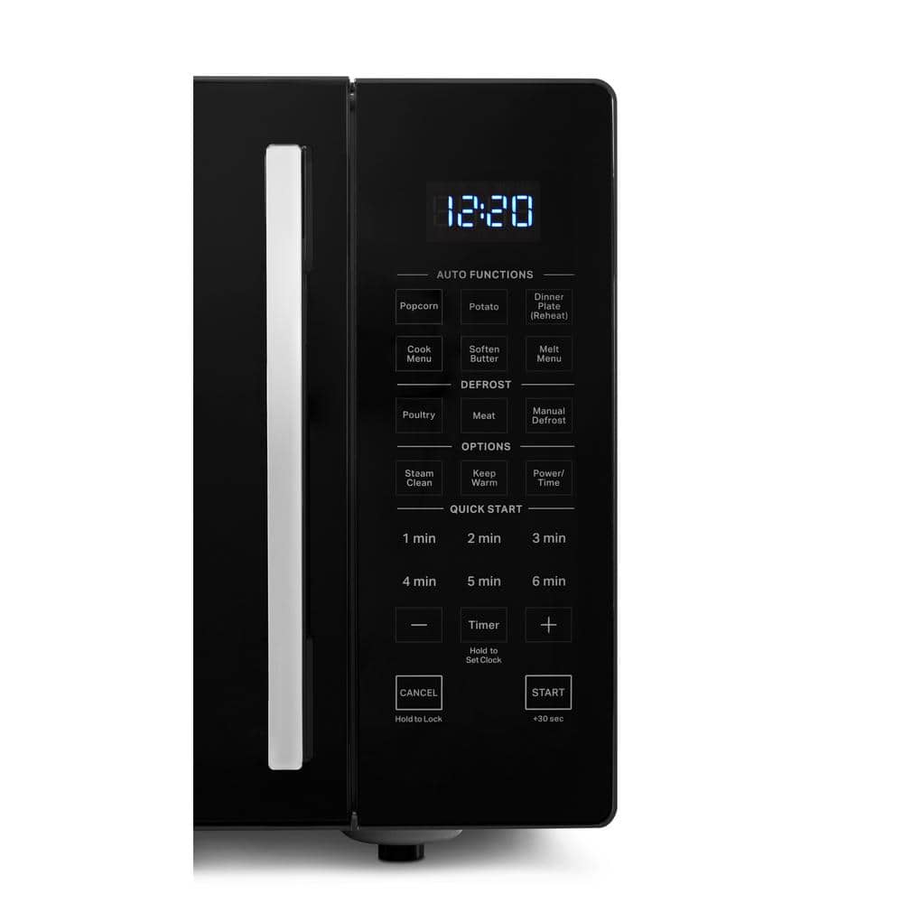 Black 19-Inch Compact Countertop Microwave with LED Display