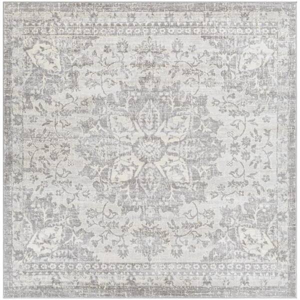 Artistic Weavers Zillah Grey Medallion 7 ft. x 7 ft. Indoor Square Area Rug