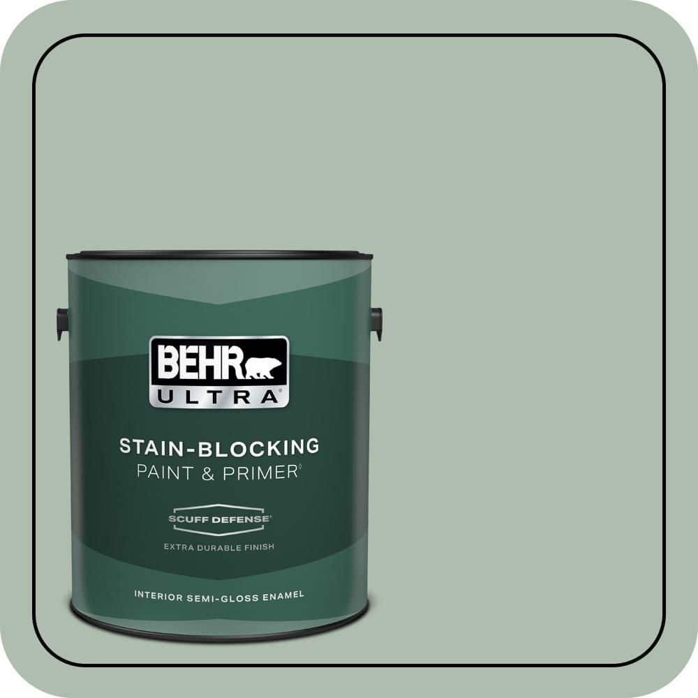 1 gal. #450E-3 Southern Breeze Extra Durable Semi-Gloss Enamel Interior Paint & Primer price history on PriceWatchPro