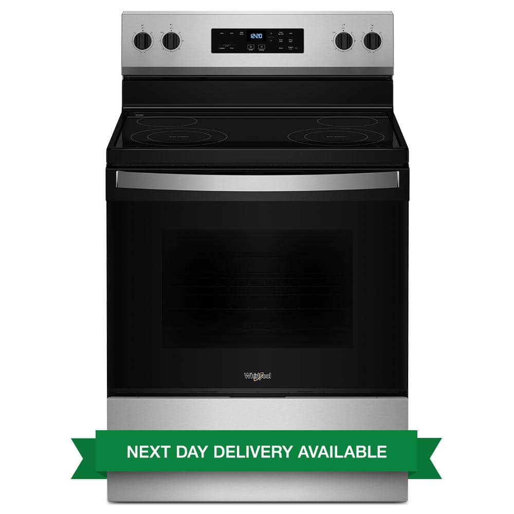 30 in. 4-Burner Element Freestanding Electric Range in Stainless Steel with No Preheat Mode price history on PriceWatchPro