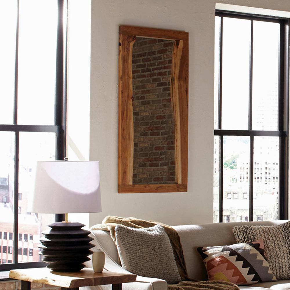 Alpine Natural Acacia Wood 48" Live Edge Mirror