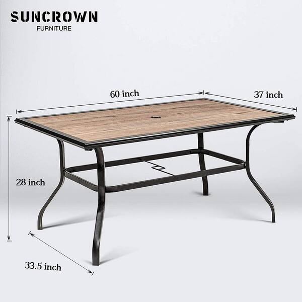 60 inch rectangular outdoor dining table