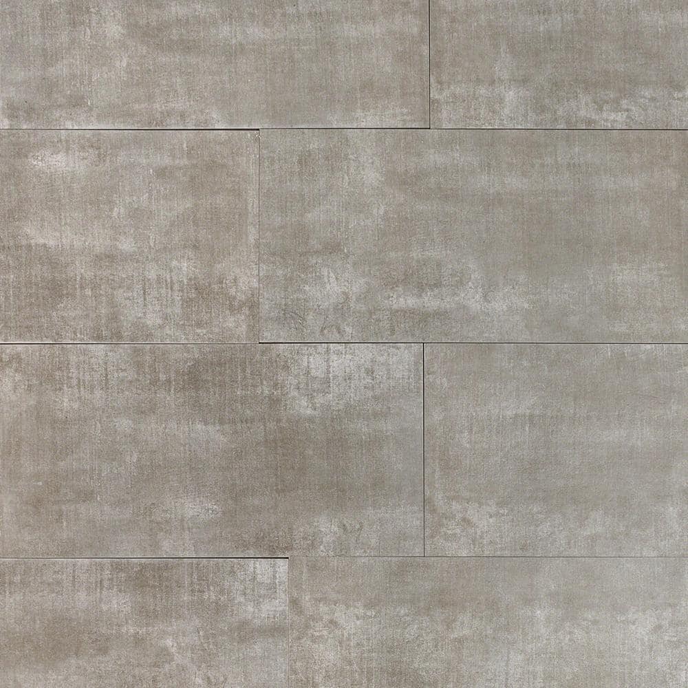 baard Maak plaats poeder Ivy Hill Tile Essential Cement Ash 12 in. x 24 in. Matte Porcelain Floor  and Wall Tile (15.49 sq.ft. / case) EXT3RD101117 - The Home Depot