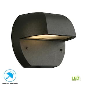 25-Watt Equivalent Low Voltage Black Integrated LED Outdoor Surface Mount Deck Light