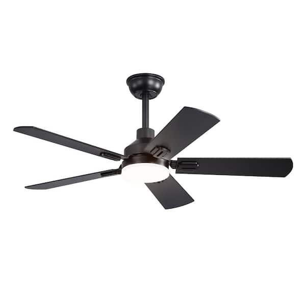 HINNIXY 44 in. Smart Indoor/Covered Outdoor Standard Black Flush