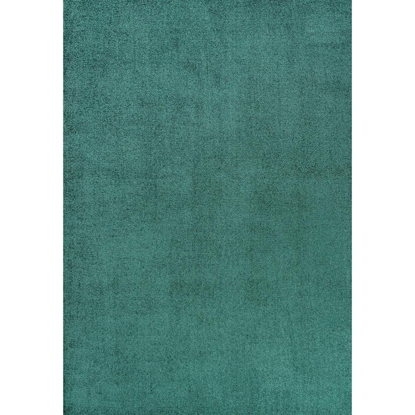 Haze Solid Low-Pile Emerald 2 ft. x 8 ft. Runner Rug