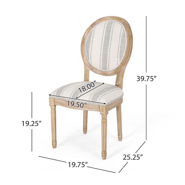 Pertica Contemporary Upholstered Striped Dining Chairs - Set of 2 – English  Elm