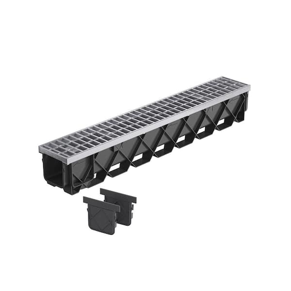 Storm Pro 100 Series 6 in. x 40 in. Heavy-Duty Channel Drain with Galvanized Grate