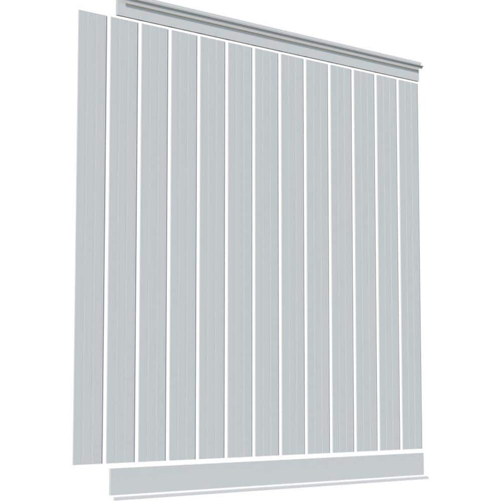 Deluxe White PVC Beadboard Wainscoting Kit for 104" Height