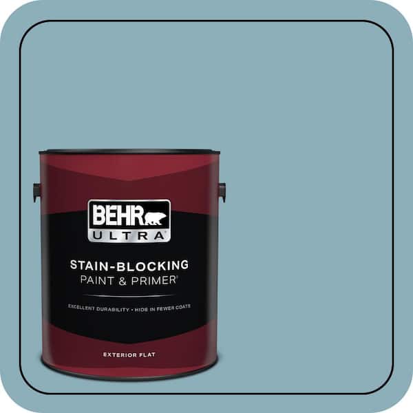 BEHR ULTRA 1 gal. #QE-51 Atmosphere Flat Exterior Paint & Primer
