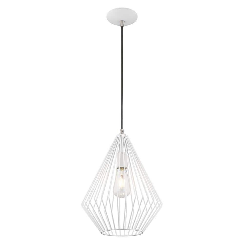 Linz Mini Geometric White Aluminum LED Pendant Light