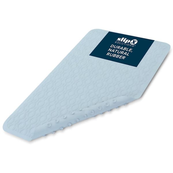 15 in. x 27 in. Large Rubber Safety Bath Mat in Gray
