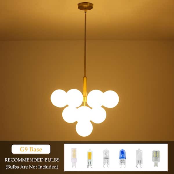 LWYTJO 22. 44 in. 13-Light Gold Modern Sputnik Atomic Tiered