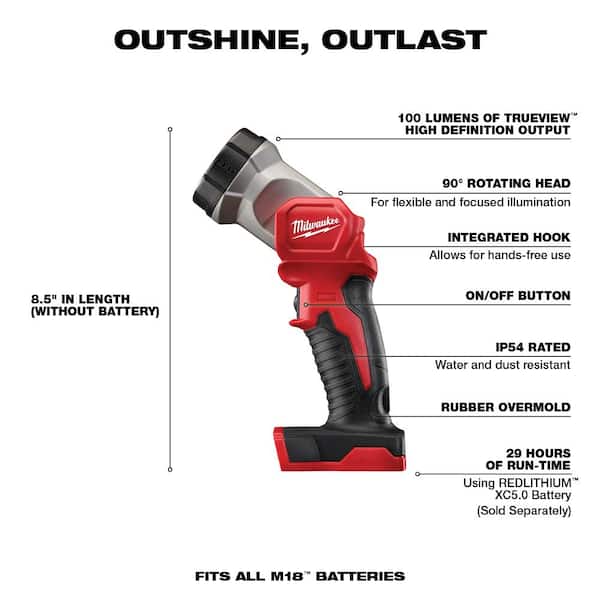 Milwaukee M18 18V Lithium-Ion Cordless Combo Tool Kit with Two 3.0 