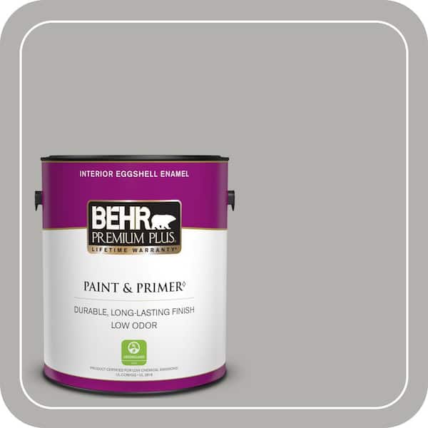 BEHR PREMIUM PLUS 1 gal. #BXC-25 Colonnade Gray Eggshell Enamel Low Odor Interior Paint & Primer