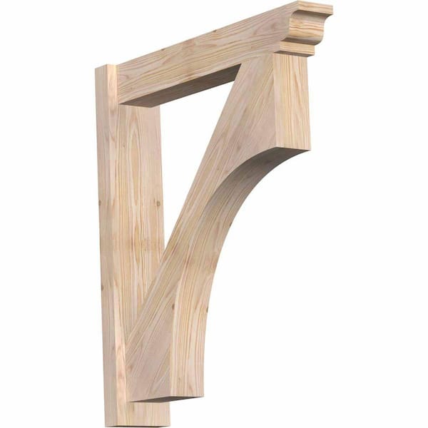 Ekena Millwork 6 in. x 32 in. x 28 in. Douglas Fir Westlake Traditional Smooth Outlooker