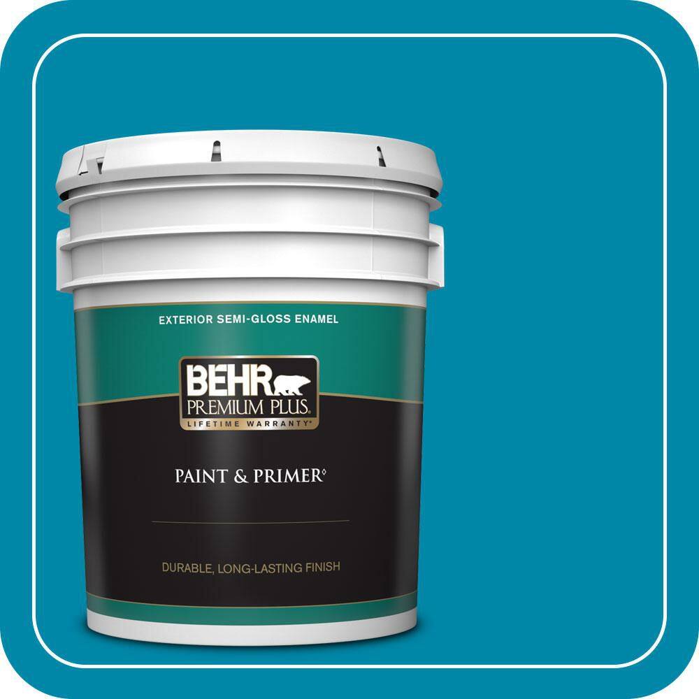 5 gal. #P490-6 Hacienda Blue Semi-Gloss Enamel Exterior Paint & Primer price history on PriceWatchPro