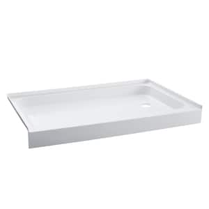 Voltaire 48 in. x 36 in. Single Threshold Acrylic Right Drain Shower Base in White