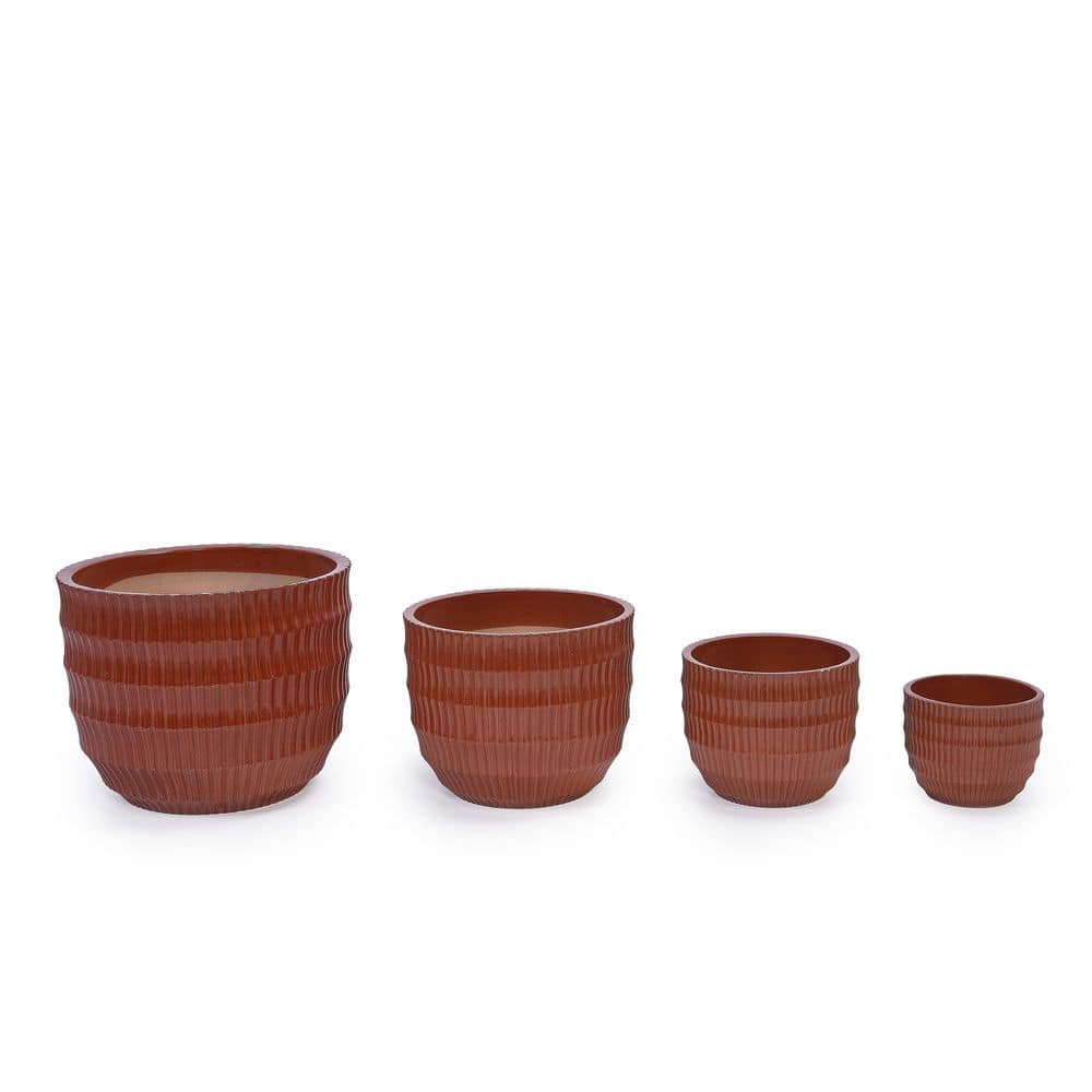 4-Pieces Ceramic Flowerpot Modern Planter for Patio Garden or Windowsills price history on PriceWatchPro